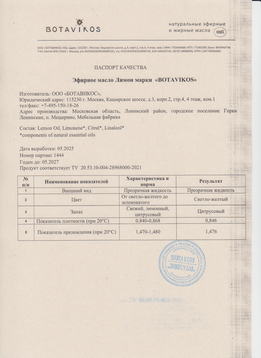 Паспорт №052025